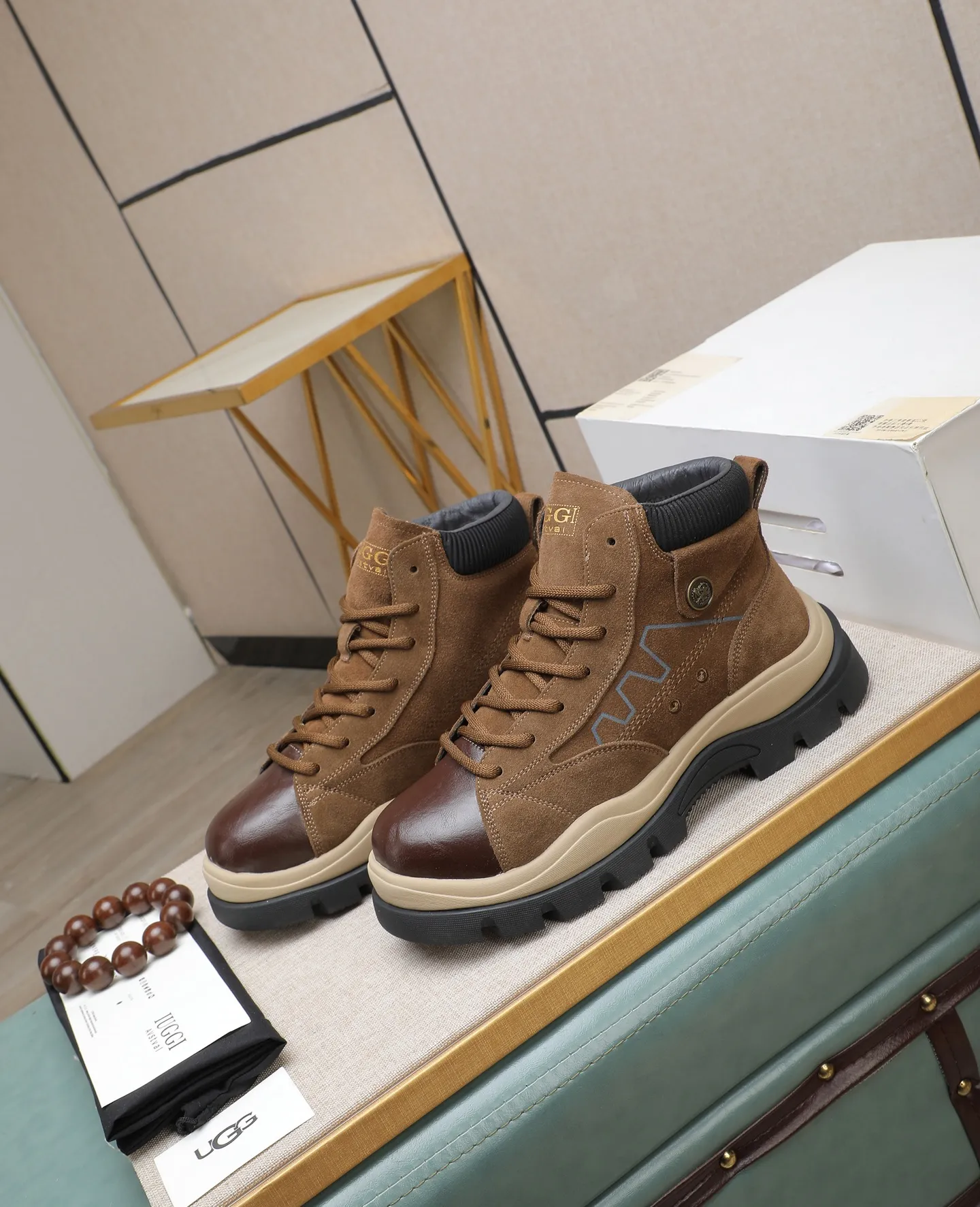 Men's shoes 💰640 IUGGI new retro presbyopia men's shoes, casual and versatile, full of high-end sense, fashionable, luxury and personalized style, joint style, retro presbyopia factor, full of handsome style, first layer suede cowhide, lining wool, rubber outsole, light and non-slip size: 39-44